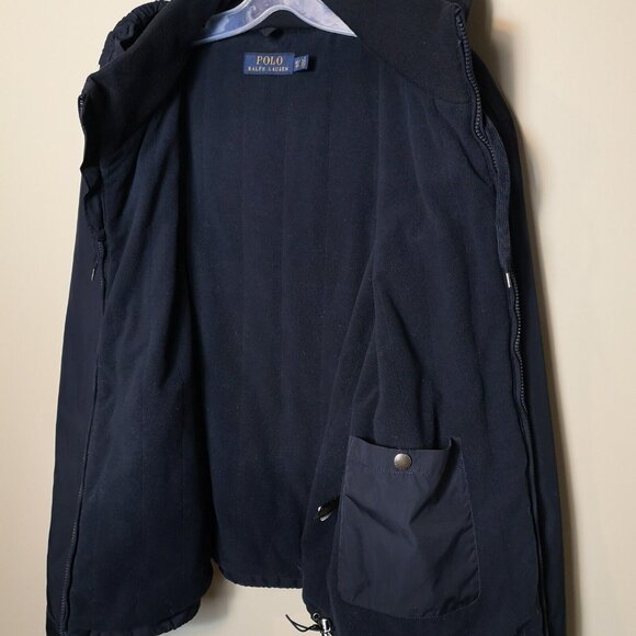 Vintage Polo Ralph Lauren Harrington Bomber Jacket Navy Fleece Lined, Mens XXL - Picture 9 of 15